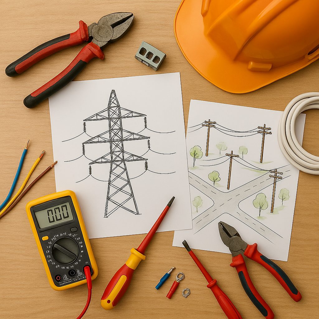 Construcción y mantenimiento de líneas eléctricas aéreas y subterráneas